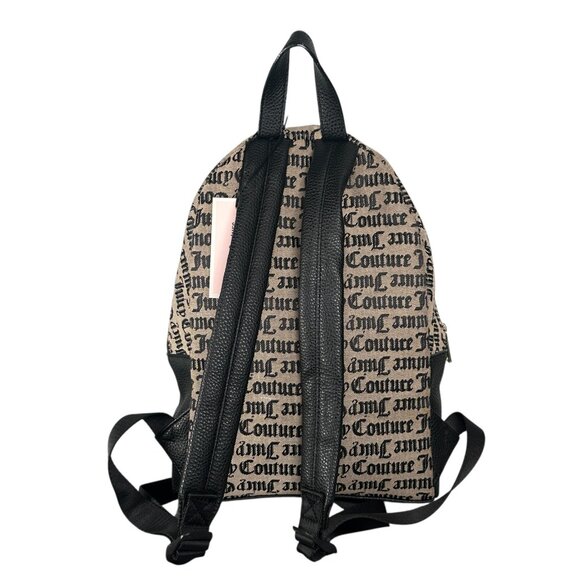 Juicy Couture Vintage Y2K Beige Black Backpack Cross my Heart NWT - Picture 2 of 13